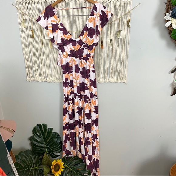 Maaji NWT Floral Backless Tiered Maxi Dress Size Small - Picture 4 of 13